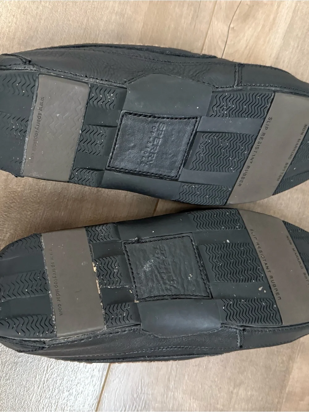 Sperry Top-Sider Loafers Black 8.5 Leather Pilot Collection Wave Comfort Slip-On